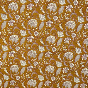 Nappe cirée Agra indienne ocre
