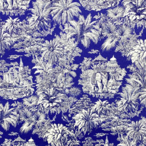 Nappe cirée Mini Maharani indigo