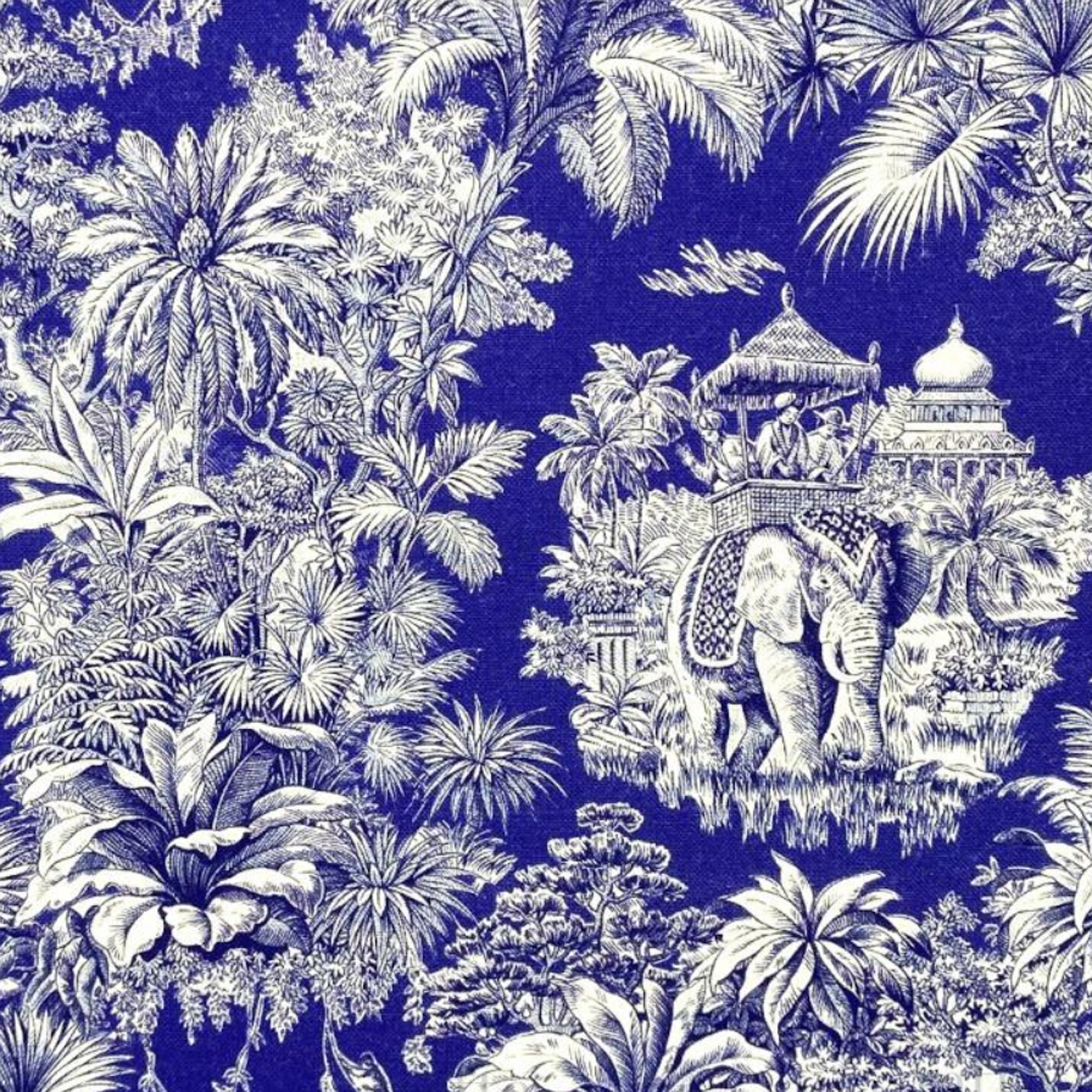 Toile cirée Mini Maharani indigo en 1m45 – Image 2